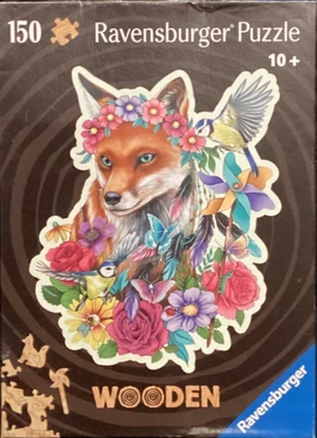 Ravensburger 150 pc WOODEN Colorful Fox 2023 jigsaw puzzle Rare - Image 1 of 3