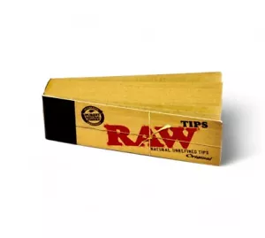 RAW Original Tips Natural Rolling Papers Filter Smoking Tobacco 50 Tip Booklets - Picture 1 of 3