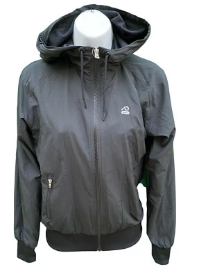 New Vintage NIKE Athletic Dept Women's Hooded Lightweight Sports JACKET Black S - Image 1 of 3