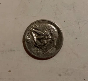 2000-D Roosevelt Dime Major DIE CHIP Errors - Obverse Reverse RARE One of a kind - Picture 1 of 4