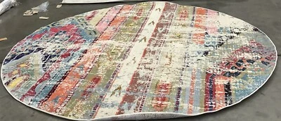 BLUE / ORANGE 9'-0" x 9'-0" Flaw in Rug, Reduced Price 1172677829 MAD422F-9R - Image 1 of 4