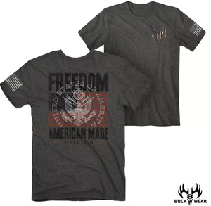 BUCK WEAR Freedom Coin T-Shirt - Dark Heather Grey - Size XL - BRAND NEW! - Picture 1 of 3
