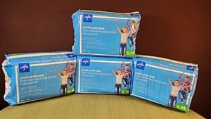 Medline 60x Count Sm/Med Youth Kids Unisex Incontinence Underwear 40-70 lbs - Picture 1 of 11