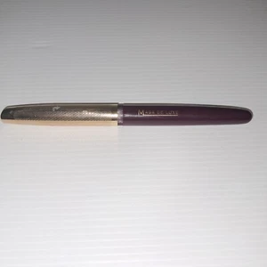 Penna stilografica Maga Deluxe, corpo bordeaux e tappo color oro con finitura - Picture 1 of 3