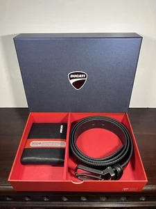DUCATI Official licensed Men’s Wallet + Belt Combo Set Completed with Gift Box - Picture 1 of 14