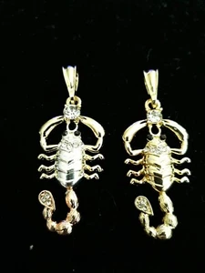 Dije Escorpión enchapado en oro 18K, 3 colores o 2 colores, TÚ ELIGES, VER DESCRIPCIÓN - Imagen 1 de 3