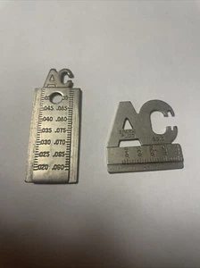 2, Vintage Key Chain Tool A C SPARK PLUG measurement guide Advertising - Picture 1 of 24