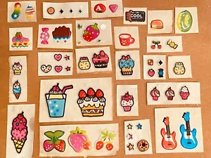 Vintage 1980s Puffy Scratch N Sniff Sweet Mix Stickers Vinyl Stick-On Candy Cone - Picture 1 of 9