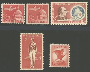 US Airmail Postage - Issues of 1962-1963 - SC# C64-C68 Mint NH OG - Picture 1 of 2
