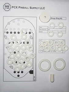1957 Bally Show Time Bingo Machine Rubber Ring Kit - White Rings! - Picture 1 of 1