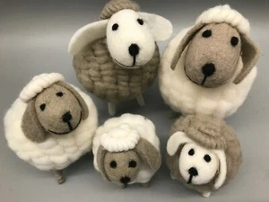 WOOLY SHEEP/OWL/FOX DECORATION HOME ORNAMENT FELT UK SUPPLY LIVING-ROOM - Picture 1 of 32