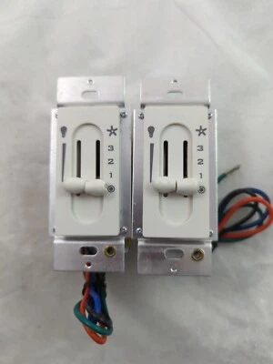 Hunter 吊扇灯控制 3 速风扇/灯调光 27182。批量 2 — 第 1/2 张图片