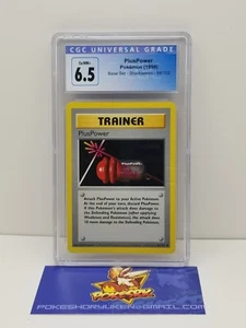 Pokemon 1999 CGC 6.5 Base Set Shadowless PlusPower 84/102 - Imagen 1 de 4