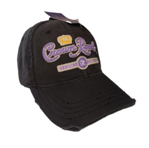 Crown Royal Mens Hat Cap Black Adjustable Hook and Loop Genuine Authentic - Picture 1 of 11