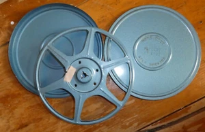 HAAG DRUG COMPCO VINTAGE BLUE 7" METAL 8mm FILM CANISTER w/REEL ~'Self Service" - Picture 1 of 1