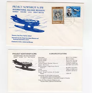 1973 FDC PROJECT NORTHROP N-3PB RECUPERO INTERNAZIONALE TIMBRO AVIAZIONE - Foto 1 di 1