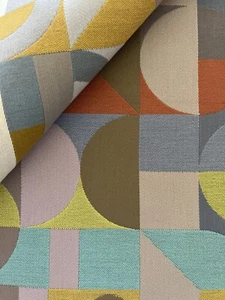 OSBORNE & LITTLE/Margo Selby "MOTOWN/02" Multicolor geometric jacquard-27"x25.5" - Picture 1 of 11