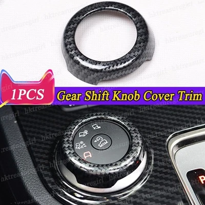 1pcs Carbon Fiber Gear Shift Knob Cover Trim For Ford Ranger Everest 2015-2022 - image 1 of 4