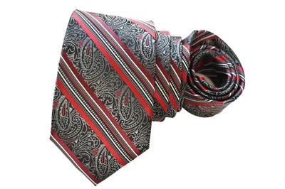 CORBATA HOMBRE PLATINO GRIS/PAISLEY Ancho: 3.25" Largo: 59" POLIÉSTER Foto 1 de 3