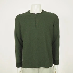 Nueva Camiseta Untuckit Henley Para Hombres Grande Verde Mezcla de Algodón Falda Ajuste Regular - Imagen 1 de 4