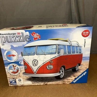 Volkswagen T1 Camper Ravensburger 162 Piece 3D Puzzle - Box open Bags sealed  - Image 1 of 4