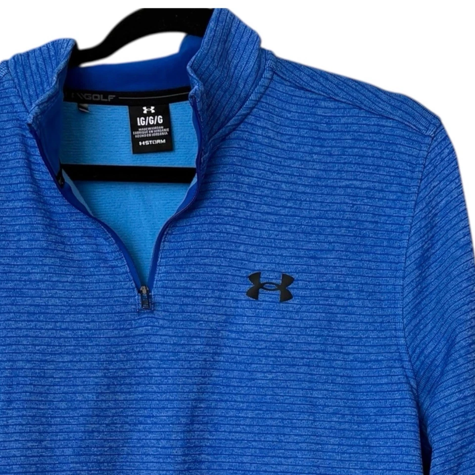 Pullover grande Under Armour Storm Golf azul cuarto 1/4 cremallera para hombre nuevo sin etiquetas Foto 1 de 4