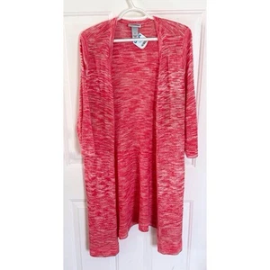 NWT Catherine’s Coral Open Front Lightweight Cardigan Sweater Size 0X - Picture 1 of 3