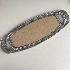Lenox Bread Tray, Butlers Pantry, Metal w/ Removable Warming Stone Insert - Picture 1 of 12