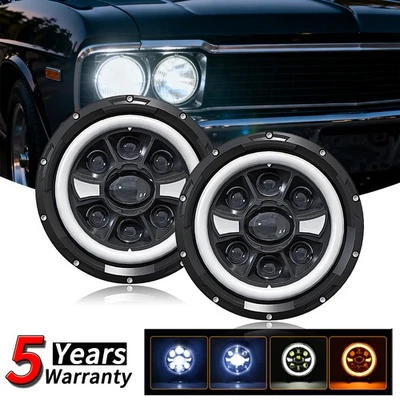 Faros LED redondos de haz alto/bajo para Hummer H1 2002-2004 2006 2x 7" pulgadas Foto 1 de 4