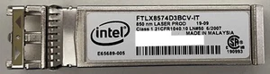 Intel FTLX8574D3BCV-IT SFP+ 10GBASE-SR/1000BASE-SX 850nm LC MMF Transceiver - Picture 1 of 6
