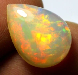 4.70 Ct Certification Natural Ethiopian Opal Welo Multi Fire Cab Loose Gemstone - Picture 1 of 9