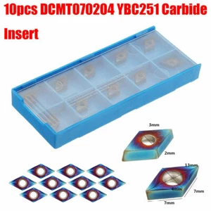 10 PIEZAS DCMT070204 YBC251 CNC insertos de carburo cuchillas para herramienta de torneado cortador de torno - Imagen 1 de 7