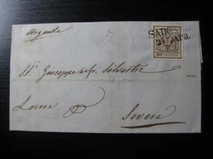 ÖSTERREICH LOMBARDEI - VENEZIEN Sc. #5 Briefmarke auf sehr schönem Umschlag mit besseren Stempeln! (26) - Bild 1 von 3