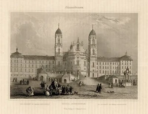 Vista iglesia monástica de Maria Einsiedeln con santuario Suiza - Imagen 1 de 2