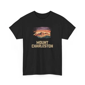 T-shirt grafica vintage Mount Charleston abbigliamento avventura outdoor casual - Foto 1 di 6