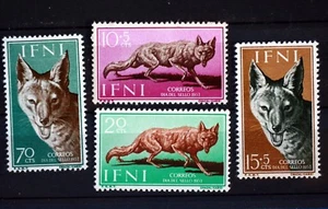 IFNI ESPAGNE  1957 LE RENARD DU DESERT  CHACAL FENNEC 4 TIMBRES NEUFS ** MNH B4 - Imagen 1 de 1