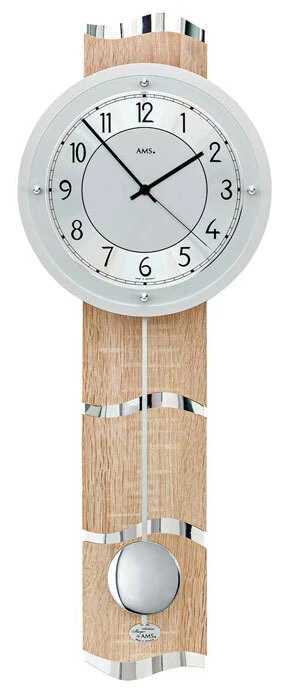 AMS 5214 Wanduhr Funk-Pendeluhr Aluminium-Zifferblatt Pendeluhren Holzuhren - Bild 1 von 1