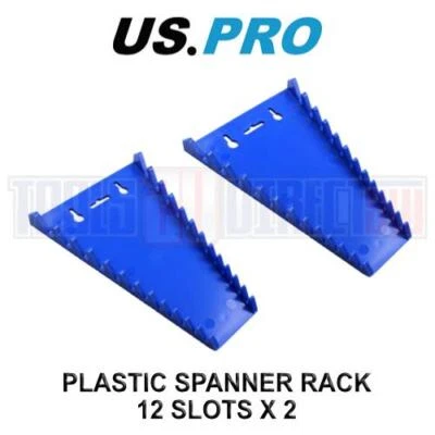 2 X US PRO Spanner Wrench Holder Storage Rack Tray For 12 Spanners 1682