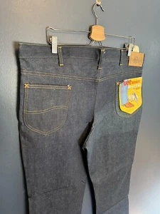 Brand New Vintage 70’s Lee Riders Boot Cut Flare Dark Wash Denim Jeans Sz 42/30 - Picture 1 of 7