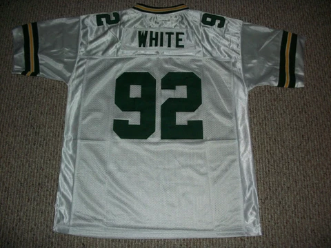 REGGIE WHITE Unsigned Custom Green Bay White Sewn New Football Jersey Size S-3XL Cover