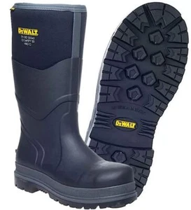 DeWalt Men Hobart Neoprene Waterproof Thermal Steel Toe Safety Wellington Boot - Picture 1 of 2