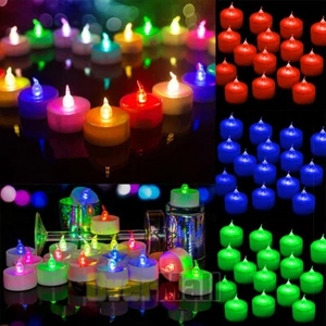 6-24 Pack Flameless LED Tea Lights Candles Battery Operated - Picture 1 of 46
