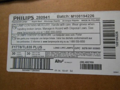 PHILIPS F17T8/TL835/PLUS/ALTO PK 30 fluorescente, 17 W, T8, bipin medio (G13) 492Y Foto 1 de 4