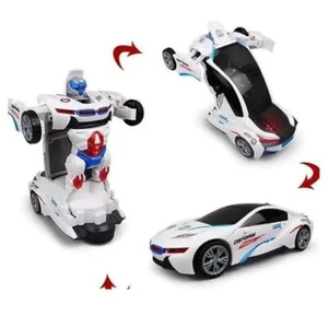 2-in-1 Transforming Robot Car for Kids, Bump & Go Action, 3D Lights & Music UK - Picture 1 of 6
