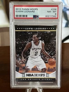 2012-13 NBA Hoops International #236 Kawhi Leonard Spurs RC Rookie PSA 8 NM-MT - Picture 1 of 2