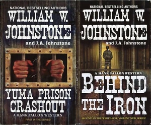 Hank Fallon Western Prison Adventure Lot of 2 Paperback by William W Johnstone - Picture 1 of 7