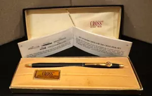 CROSS Disney Mickey Mouse Classic Black Ballpoint Pen wz/Box&Booklet Vintage F/S - Picture 1 of 9