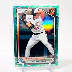 Max Wagner 2024 Bowman Chrome Prospects Lunar Glow Refractor #BCP-18 Orioles - Picture 1 of 4