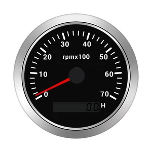 85mm Tachometer Tacho Meter LCD Hourmeter 0-7000RPM Für Auto Boot - Picture 1 of 13