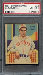 1935 Diamond Stars #39 Carl Hubbell PSA 4 HOF New York Giants 3990 - Picture 1 of 2
